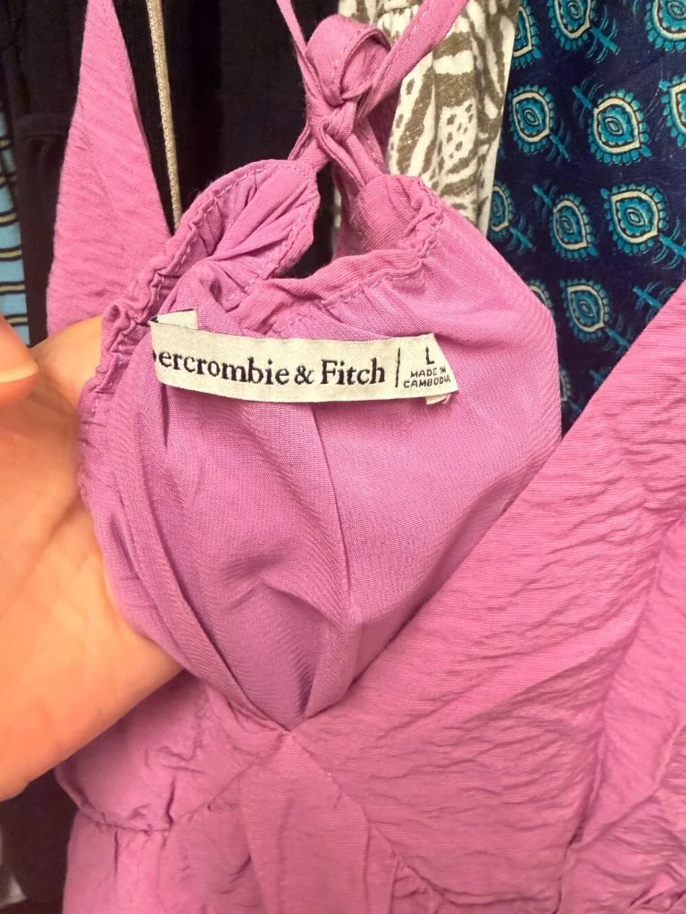 Abercrombie pink strappy maxi dress